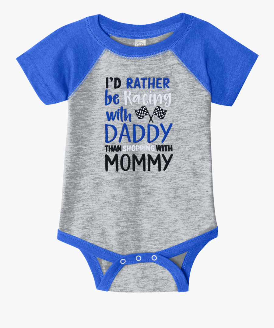 I"d Rather Be Racing W/daddy Embrd Onesie Drag Racing Onesie , Free