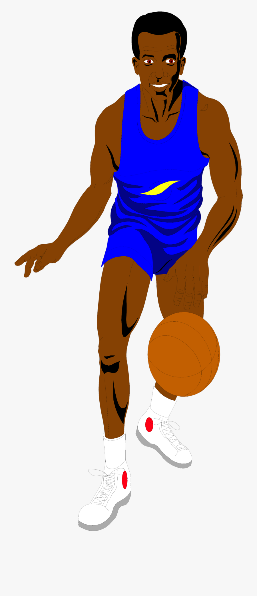 Dunking Clear Background Clipart - African American No Background, Transparent Clipart