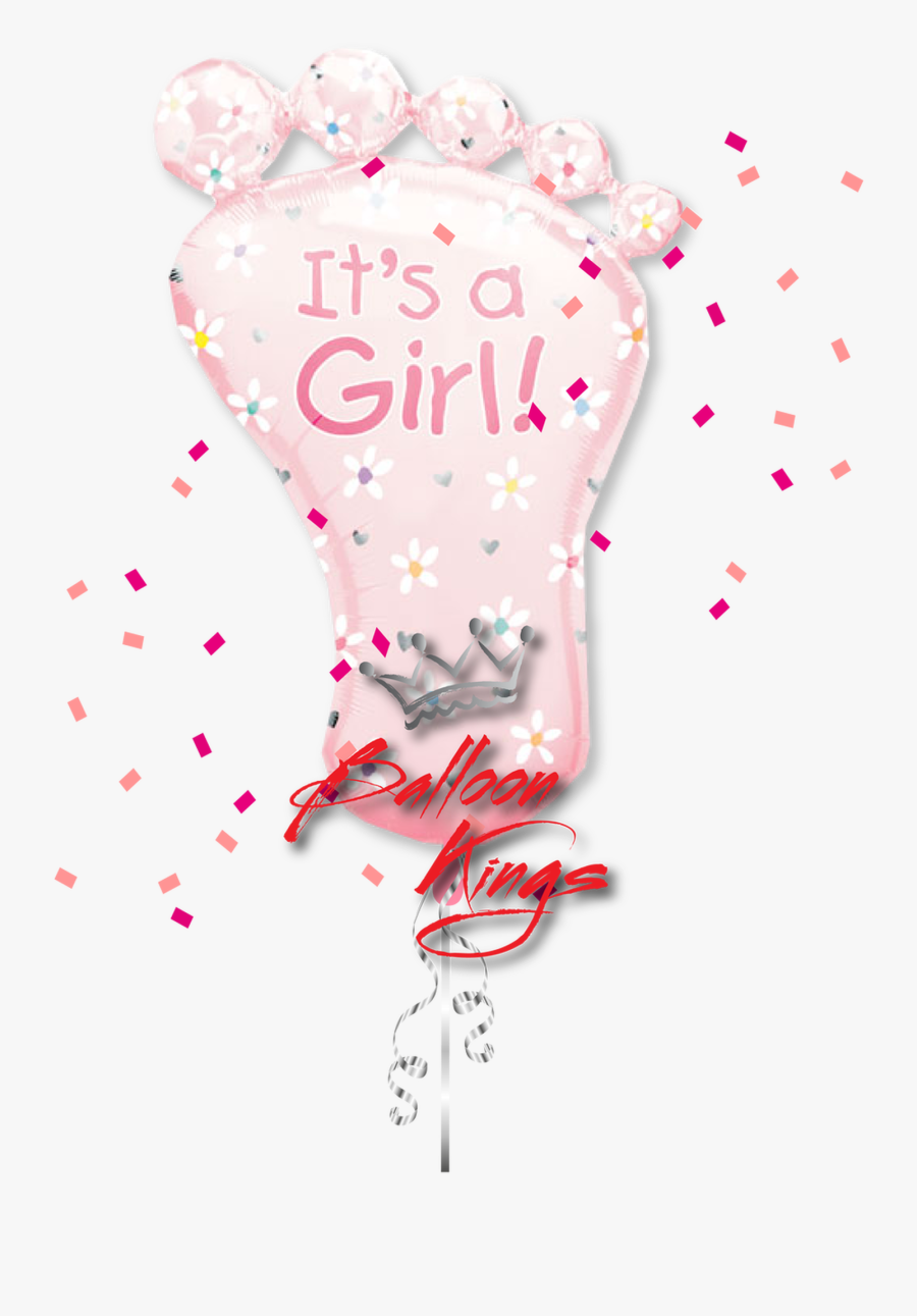 Its A Girl Foot - Baby Shower, Transparent Clipart