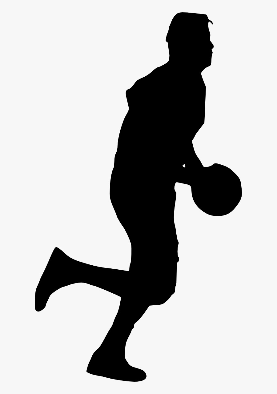 Transparent Basketball Player Silhouette Png - Silhouette Man Basketball Png, Transparent Clipart