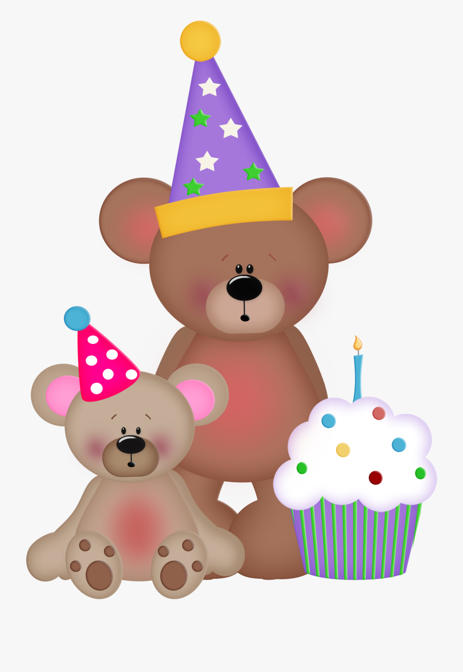 Cupcake Clipart Teddy Bear - Birthday Bear Cake Png, Transparent Clipart