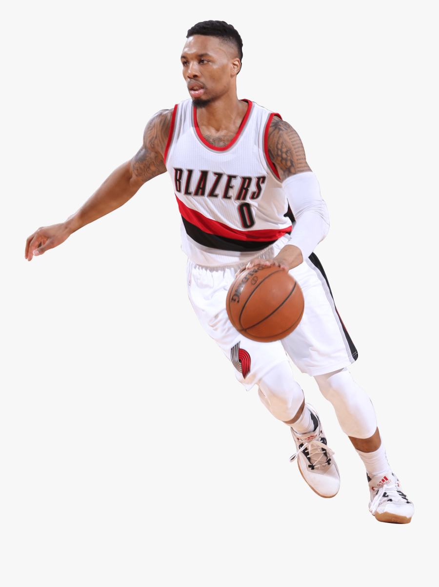 Clipart Free Basketball Player Dribbling Clipart - Damian Lillard No Background, Transparent Clipart