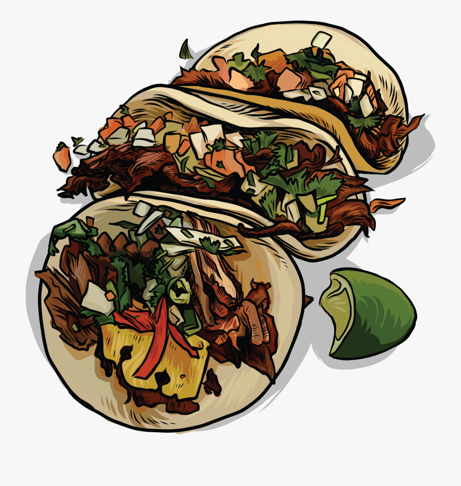 Mexican Tortas - Taco, Transparent Clipart
