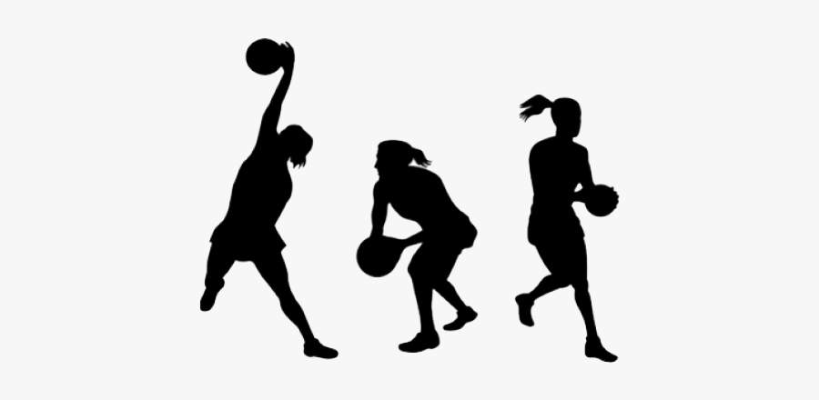 Netball Silhouette, Transparent Clipart