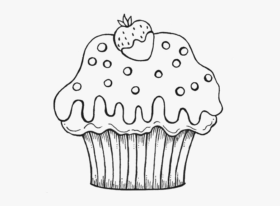 Birthday Drawing At Getdrawings - Desenho De Cupcake Para Colorir, Transparent Clipart