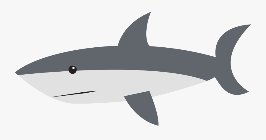 Shark Clipart Simple - Cartoon Shark Transparent Background, Transparent Clipart