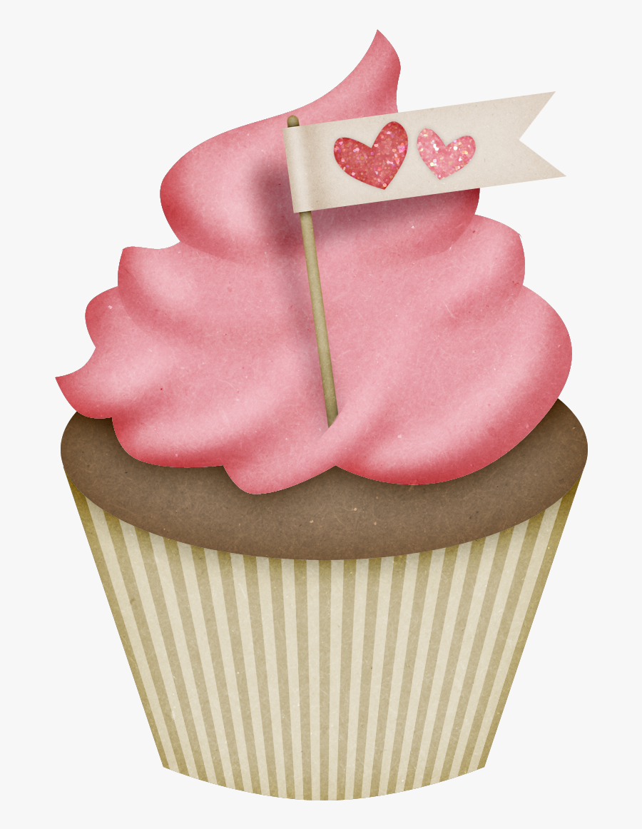 Cupcakes Clipart Light Pink Cupcake - Ponque Png, Transparent Clipart