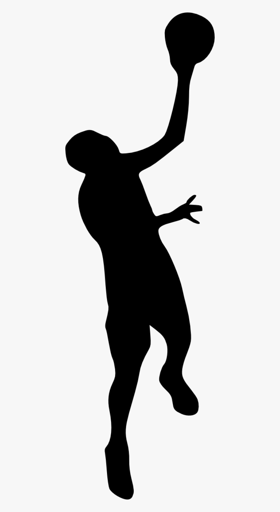 Transparent White Silhouette Png - Basketball Clipart Basketball Players Black And White, Transparent Clipart