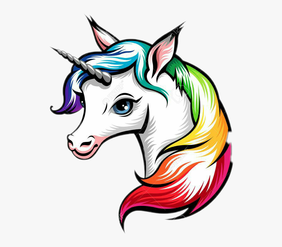 Transparent Unicorn Clipart Png - Drawing Cute Unicorn Head, Transparent Clipart