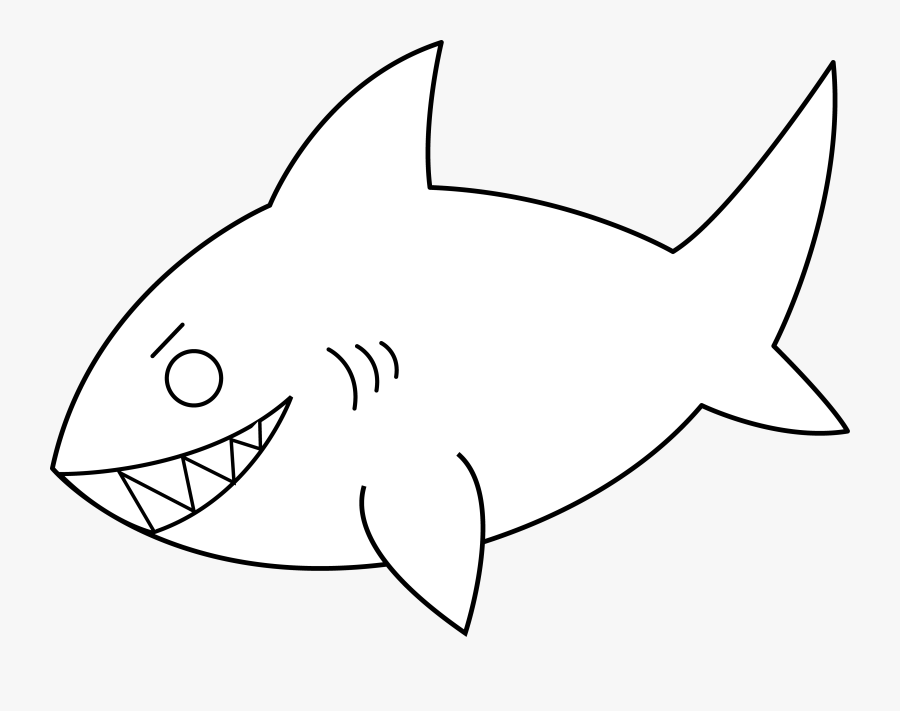 Cute Shark Clipart - Shark, Transparent Clipart