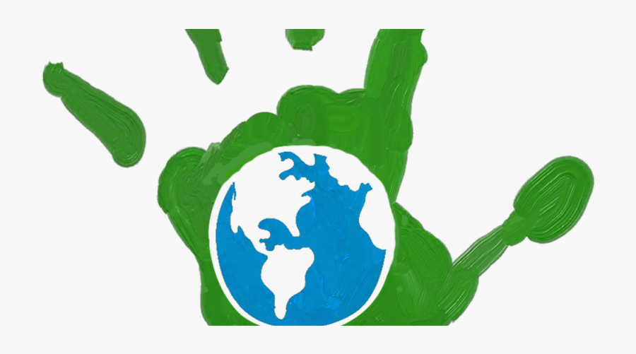 Transparent Earth Day Gif - Hand Print Logo Black, Transparent Clipart