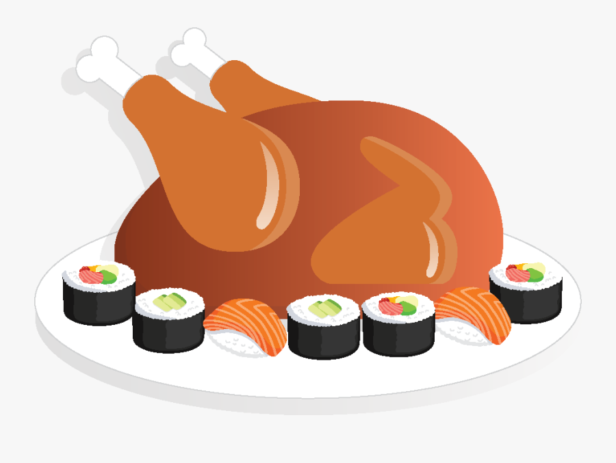Dish Clipart Thanksgiving - Gimbap, Transparent Clipart