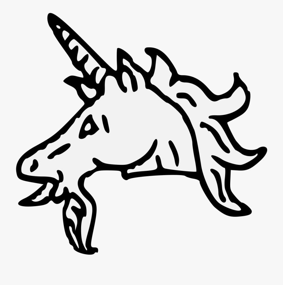 Unicorn"s Head Couped Close, Transparent Clipart