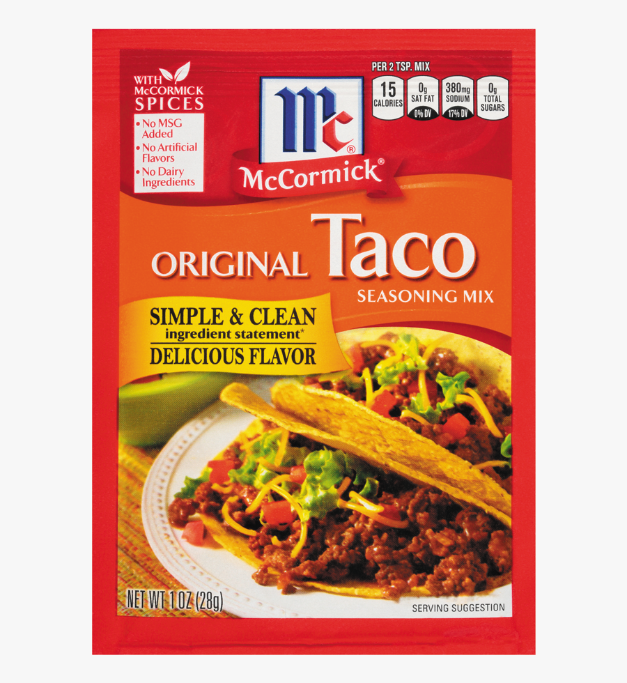 Mccormick Taco Seasoning Mix, Transparent Clipart