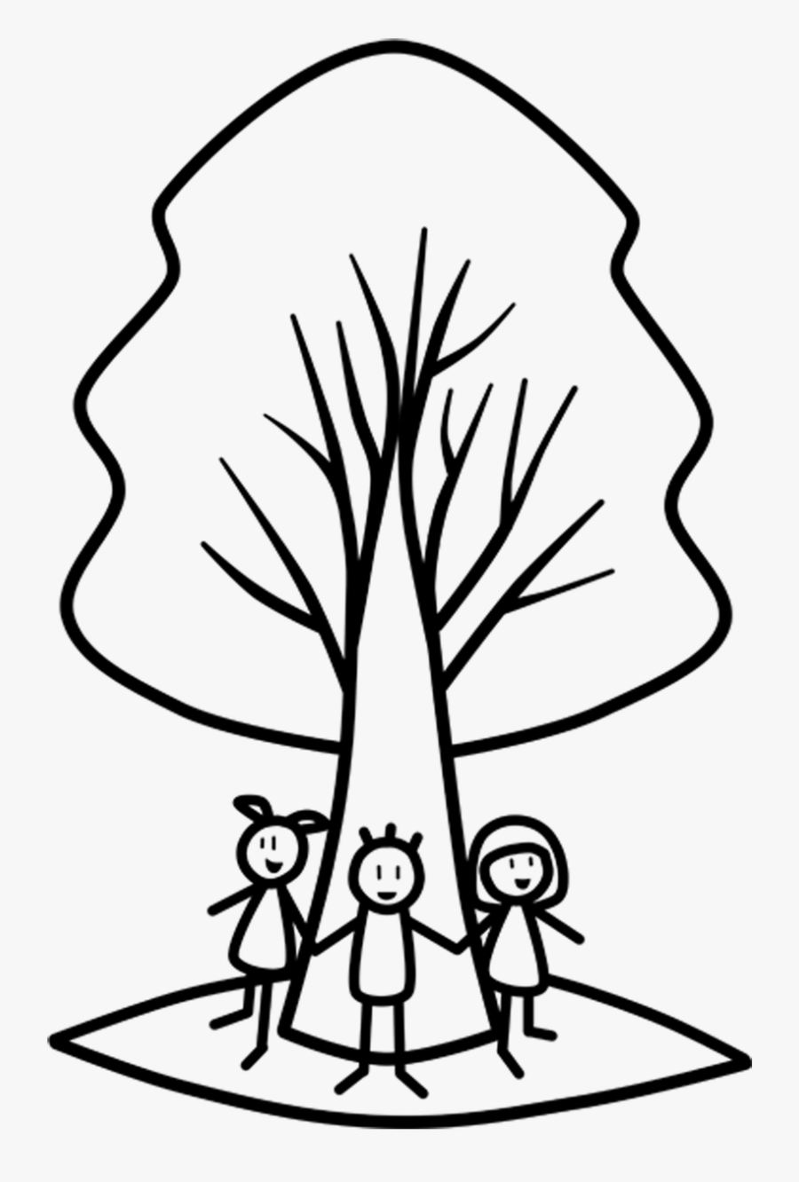 Tree Children Earth Day Free Picture - Gambar Pohon Anak Anak, Transparent Clipart