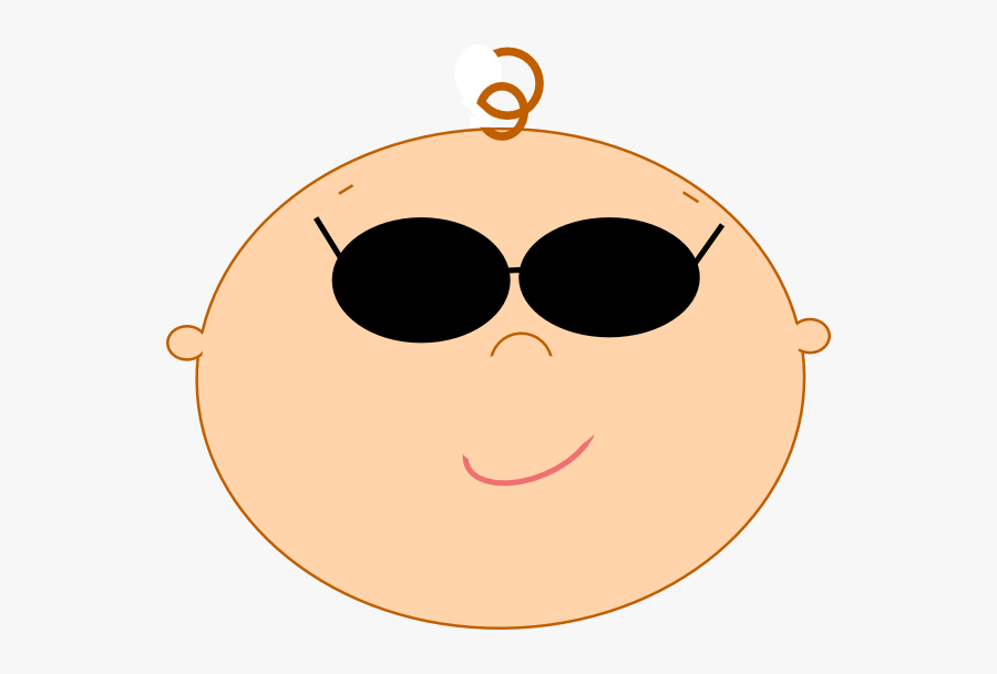 Transparent Cool Face Png - Baby With Glasses Clipart, Transparent Clipart
