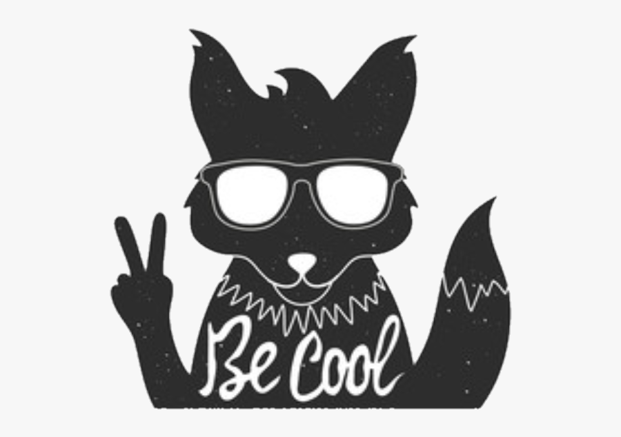 A Cat With Cool Glasses Clipart - Peace Fox, Transparent Clipart