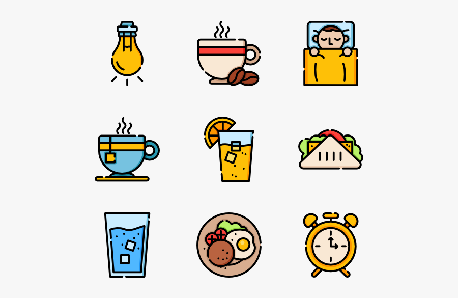 Eating Breakfast Clipart Psd Icons - Food Packaging Icon Png, Transparent Clipart