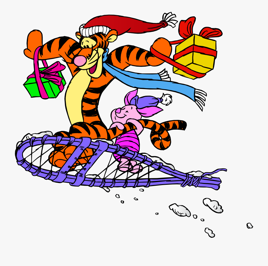 Tigger And Piglet Christmas Png Clip Art, Transparent Clipart