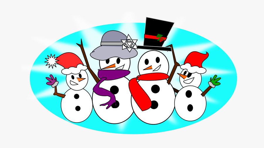 Christmas Craft Clipart - Snowman Family Clipart, Transparent Clipart