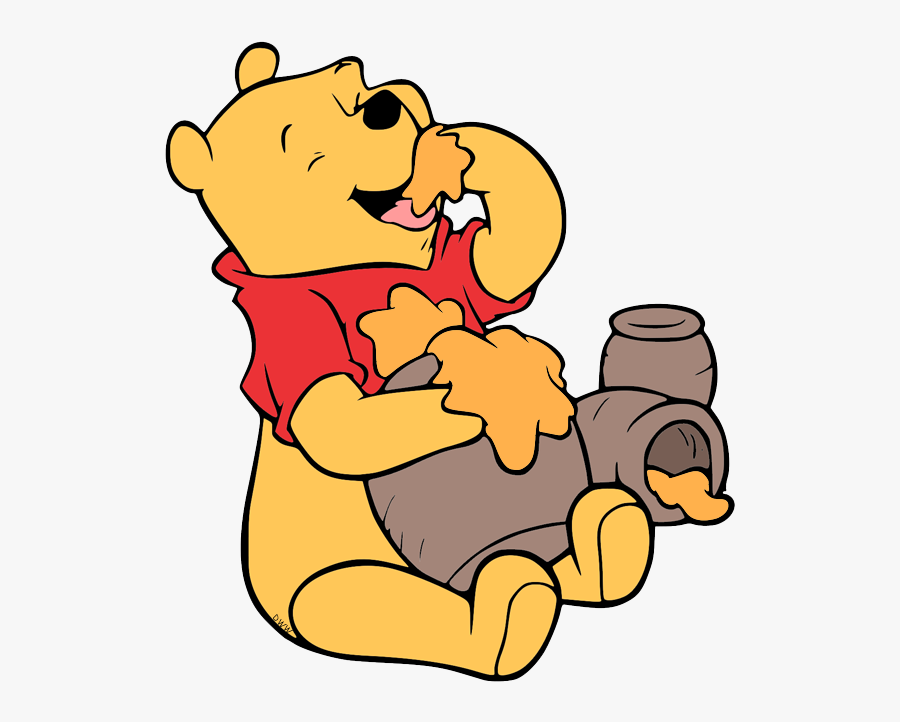 Winnie The Pooh With Honey Drawing Free Transparent Clipart Clipartkey