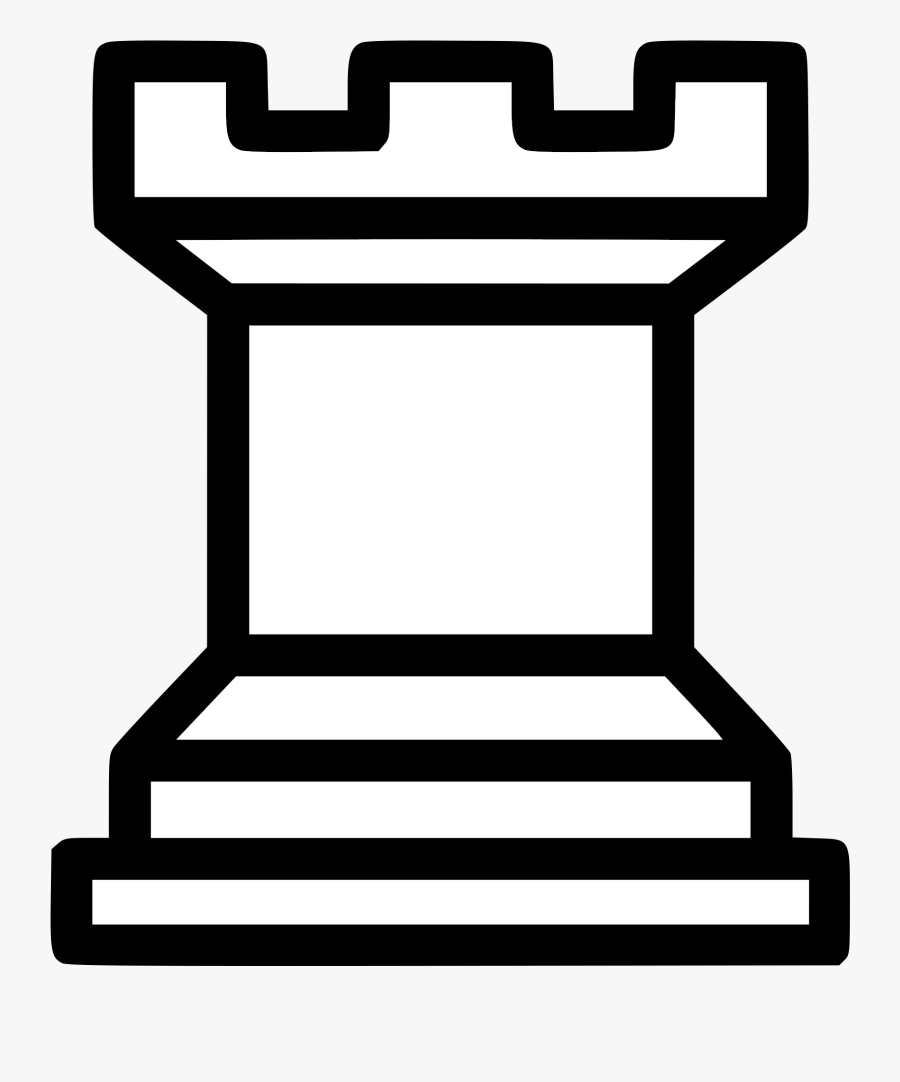 Rook - Clipart - White Rook Chess Piece, Transparent Clipart