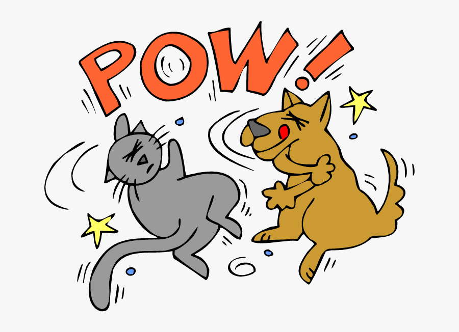 Cats And Dogs Fighting Clipart, Transparent Clipart