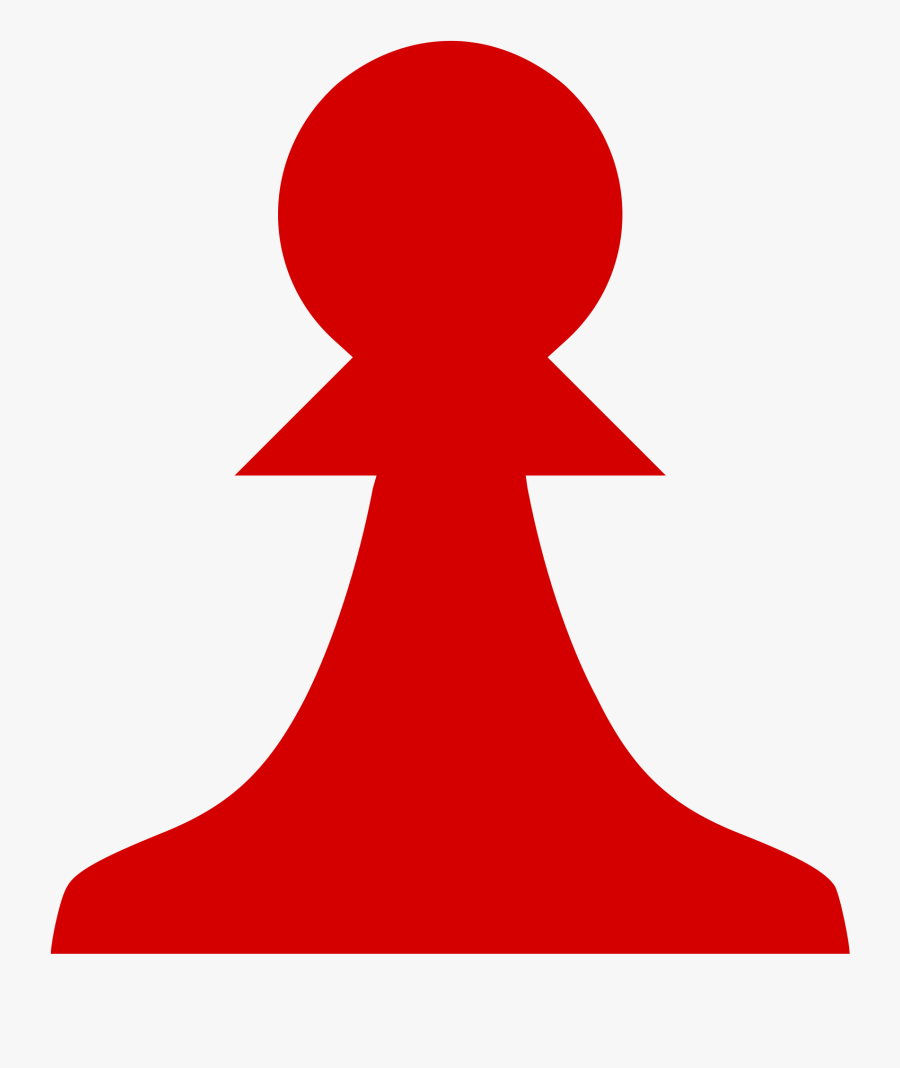 Chess Piece Silhouette - Peon Rojo Png, Transparent Clipart