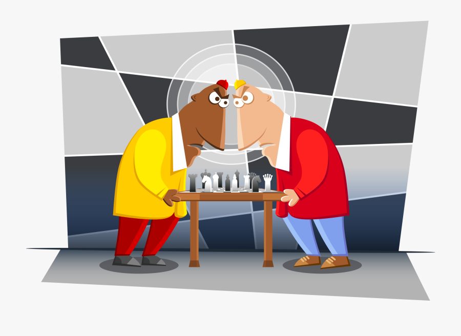 Chess Chess Face Off Chess Players Free Picture - Face Off Clipart, Transparent Clipart