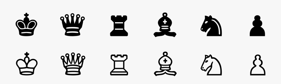 Chess Sign Clipart For Your App - 2d Chess Pieces Transparent Background, Transparent Clipart