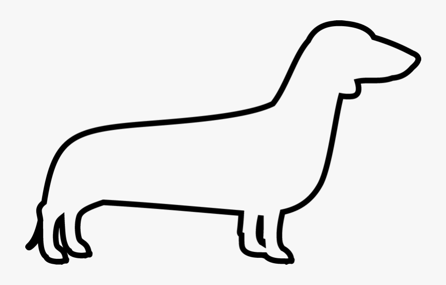 Collection Of Free Dachshund Drawing Outline Download - Outline Of A Dachshund, Transparent Clipart