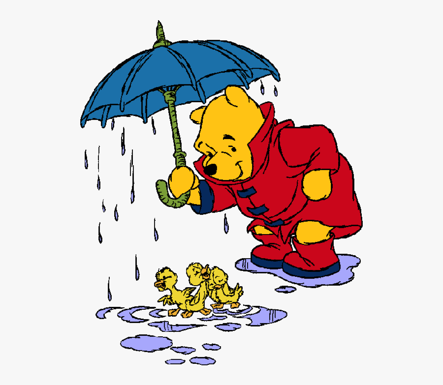 Winnie The Pooh Raining, Transparent Clipart