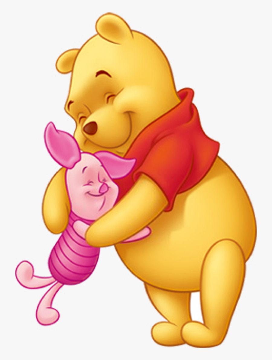 Winnie Pooh - Pooh Bear Hugging Piglet, Transparent Clipart