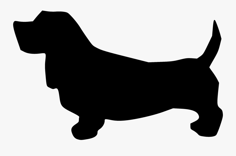 Silhouette,monochrome Photography,carnivoran - Silhouette Basset Hound Clipart, Transparent Clipart