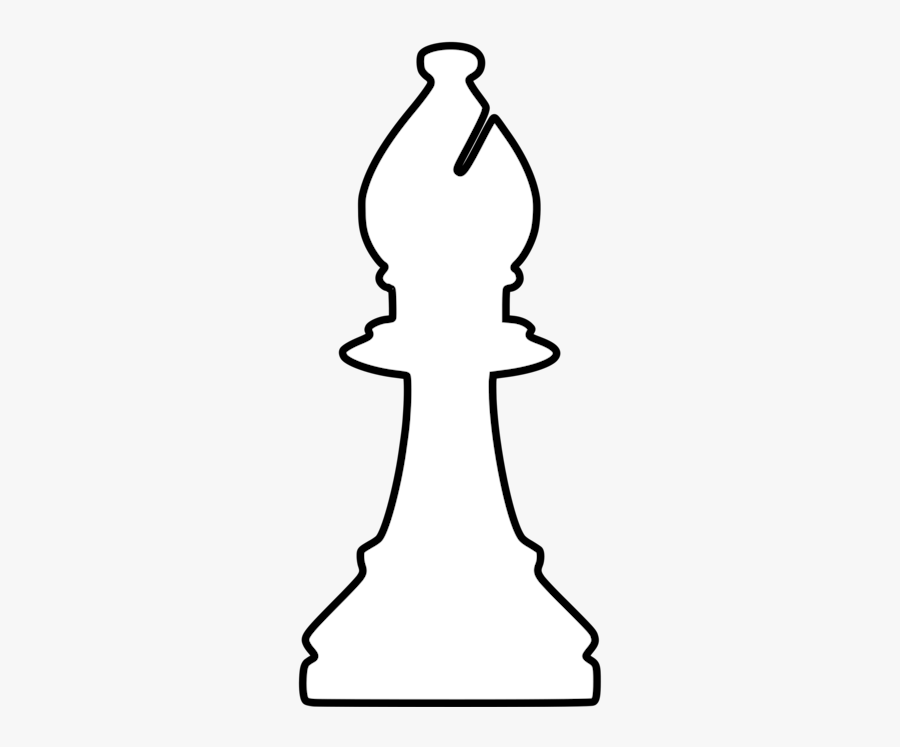 Bishop Chess Piece Silhouette, Transparent Clipart