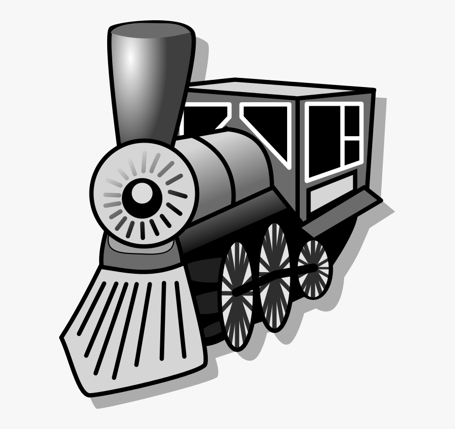 Train Clipart Gray - Train Transparent Background Cartoon, Transparent Clipart