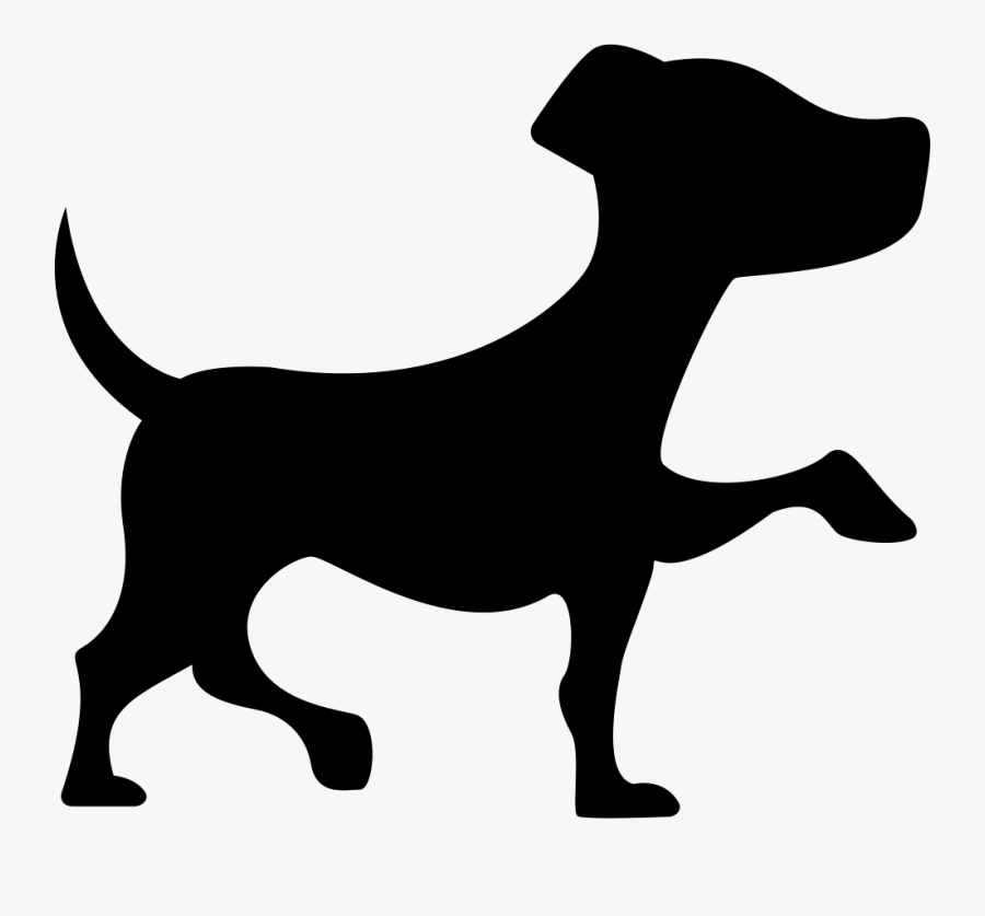 Silhouette Dog With Paw Up, Transparent Clipart