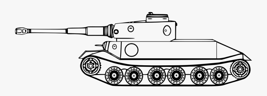 Black And White Tank - World War 1 Drawings, Transparent Clipart