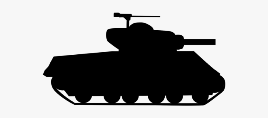Silhouette,monochrome Photography,black - Drawings Of Sherman Tank, Transparent Clipart