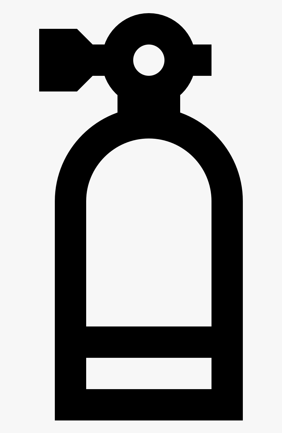 Fish Tank Clipart Black And White - Scuba Tank Icon, Transparent Clipart