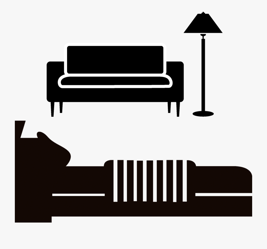 Couch Bed Silhouette Furniture - Silhouette Sofa, Transparent Clipart