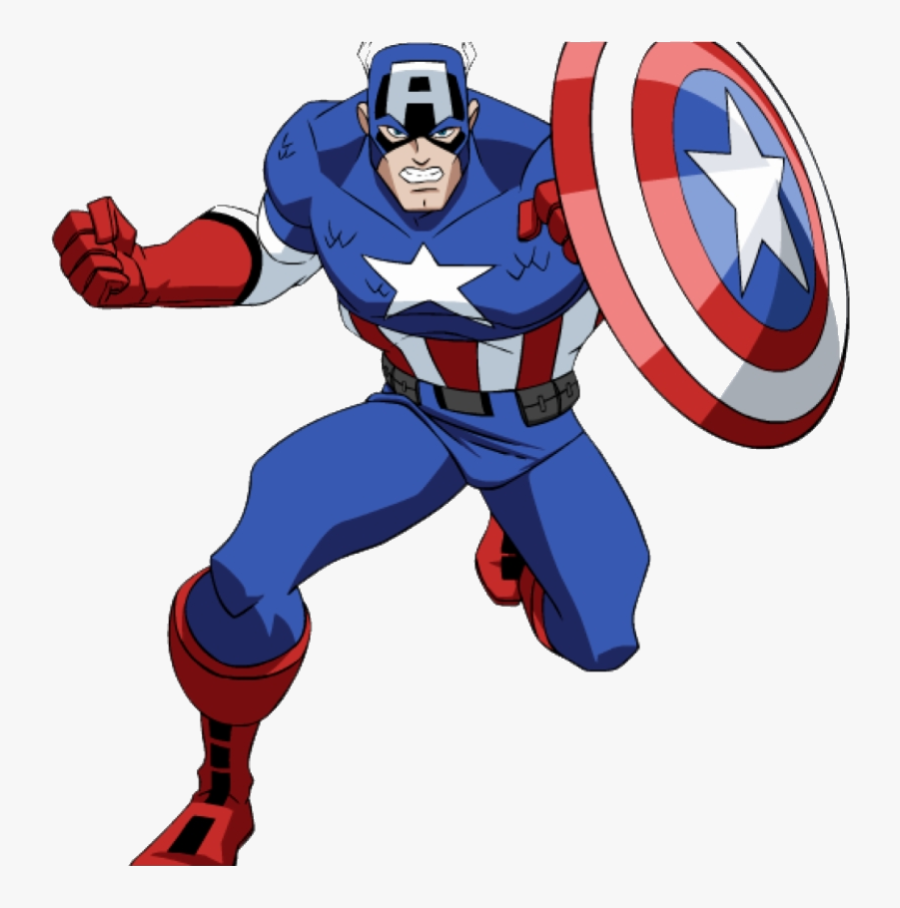 Superhero Clipart Free Ba Dessin Captain America Couleur - Capitan America Comics Png, Transparent Clipart