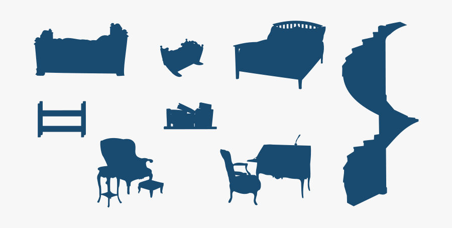 Furniture Silhouettes - Portable Network Graphics, Transparent Clipart