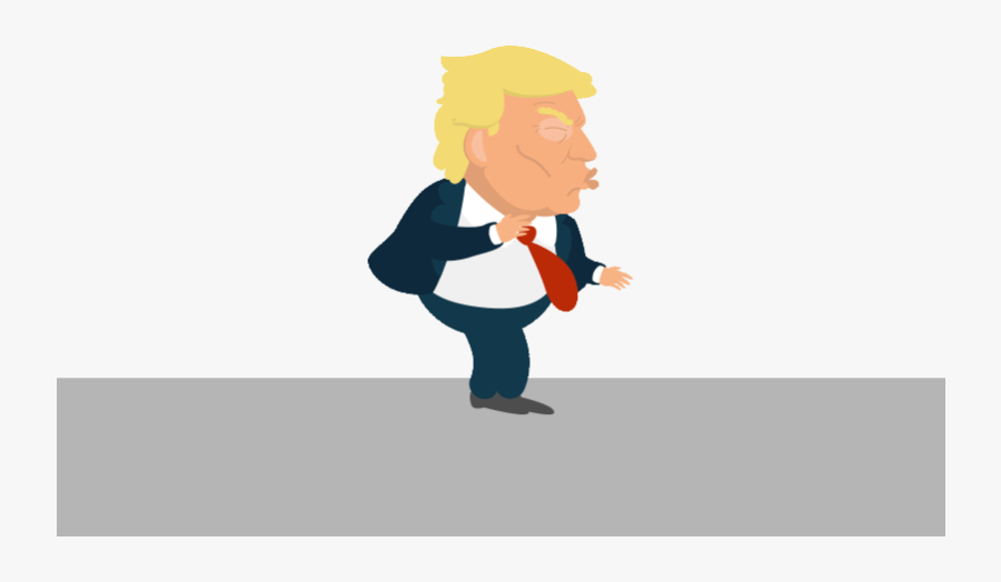 Trump Runner Test Trump Flat Illustration Game Design - Cartoon, Transparent Clipart