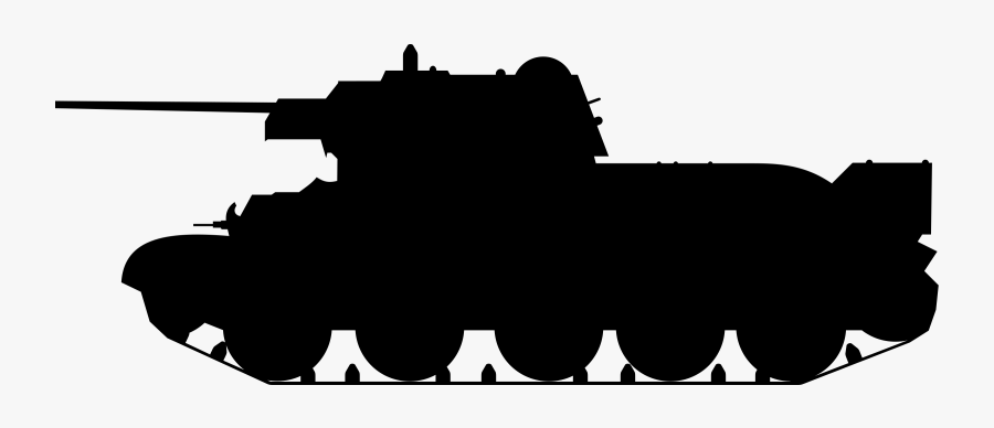 Clipart - T 34 Tank Silhouette, Transparent Clipart