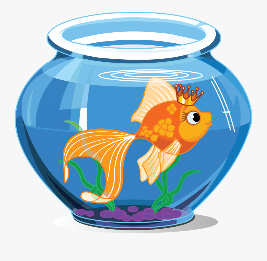 Pet Fish Clipart - Fish Inside The Aquarium, Transparent Clipart