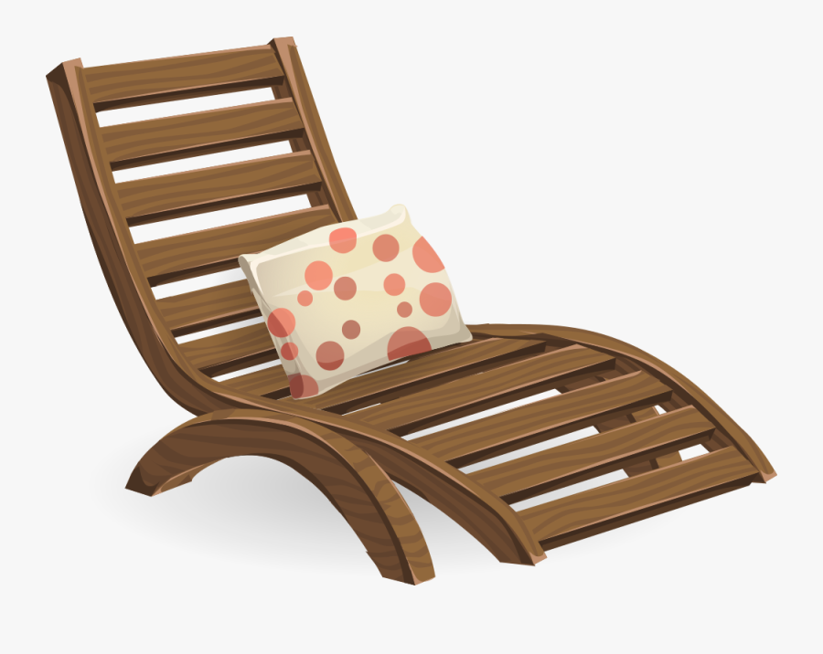 Wood,chair,outdoor Furniture - Deck Chair No Background, Transparent Clipart