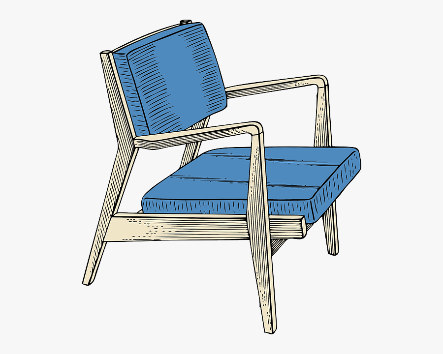 Blue Armchair Clip Art - Chair Clip Art, Transparent Clipart