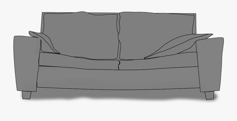 Transparent Cartoon Couch Png - Sketch, Transparent Clipart