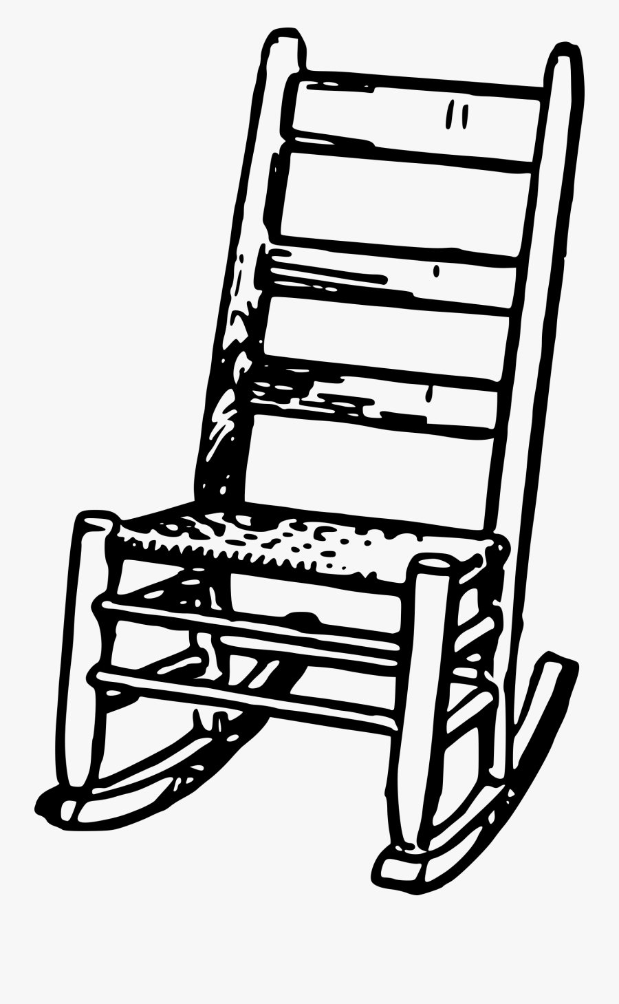 Outdoor Table,chair,outdoor Furniture - Rocking Chair Clipart Black And White, Transparent Clipart